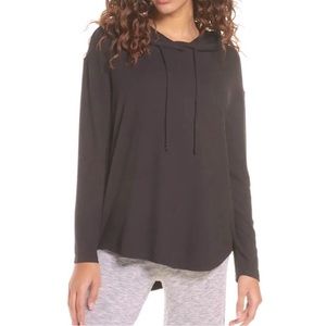 ✨✨New In Packaging Freeloader Brushed Hacci Long Sleeve Hooded Dark Grey Top S